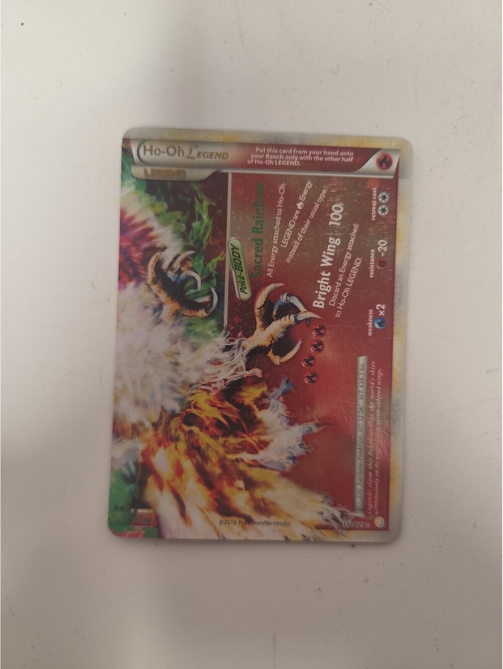 Pokémon 2010 HeartGold SoulSilver Ho-Oh Legend (Bottom) Card #112/123 English